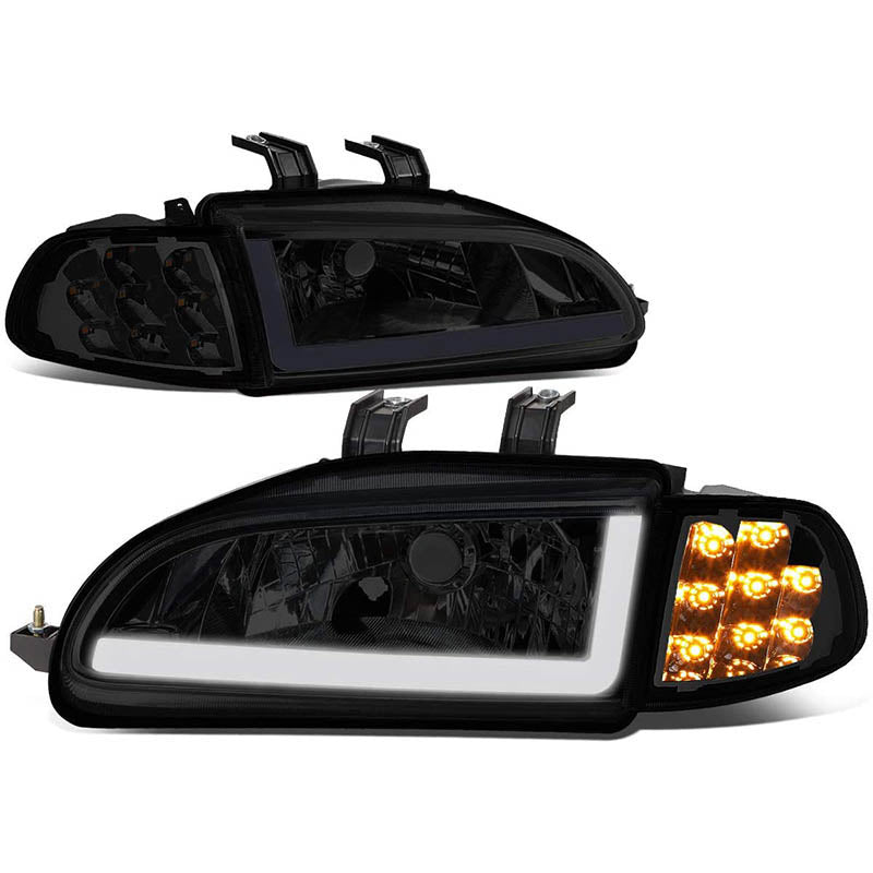 1992-1995 Honda Civic Coupe LED DRL Aftermarket Headlights