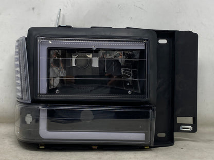 1991-1994 Ford Explorer LED DRL Black Aftermarket Headlights