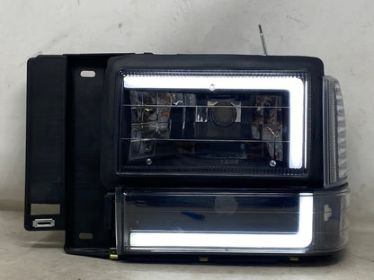 1991-1994 Ford Explorer LED DRL Black Aftermarket Headlights