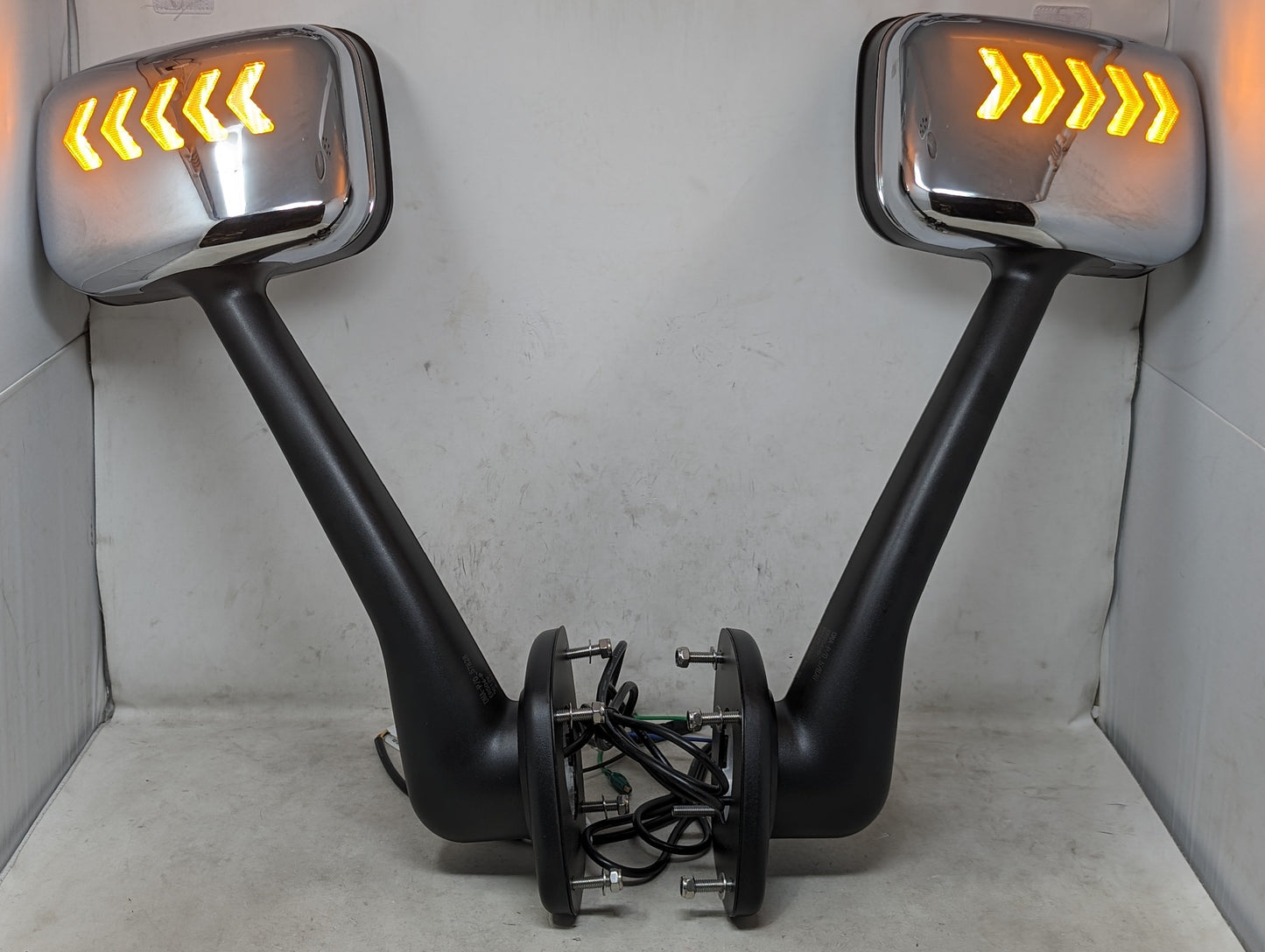 2008-2017 Freightliner Cascadia Aftermarket LED Hood Mirrors