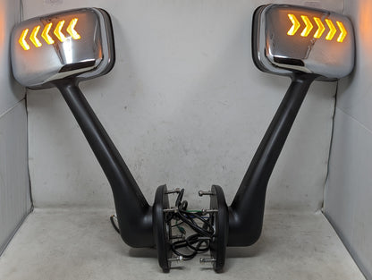 2008-2017 Freightliner Cascadia Aftermarket LED Hood Mirrors
