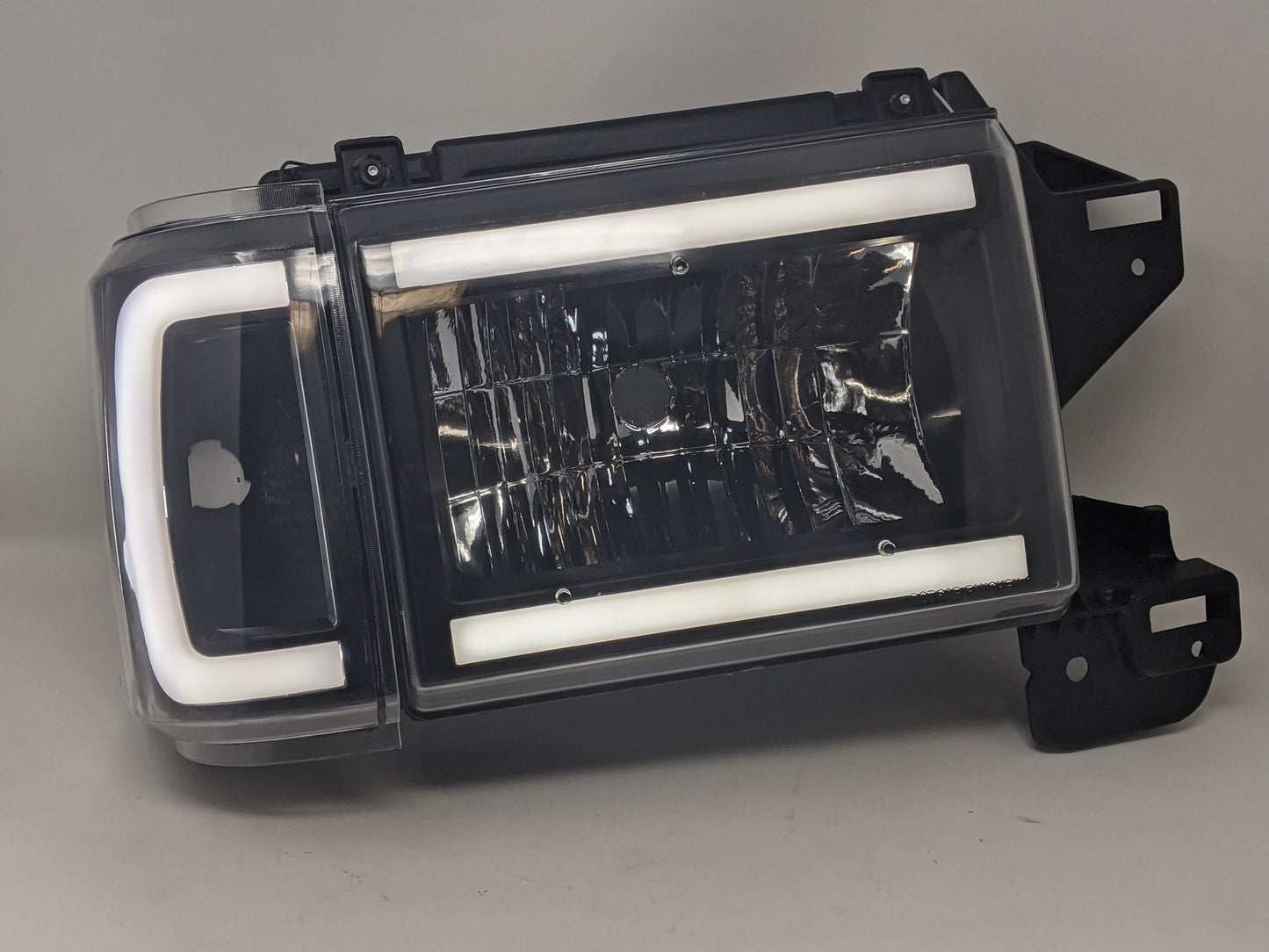 Faros delanteros LED DRL negros para Ford F150 1987-1991 