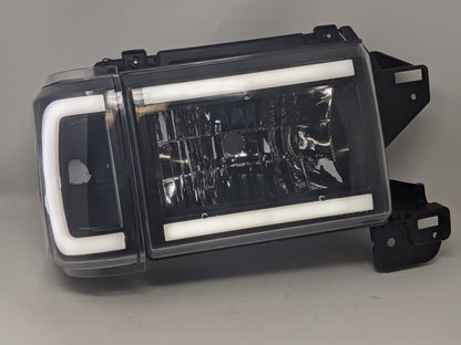 Faros delanteros LED DRL negros para Ford F150 1987-1991 