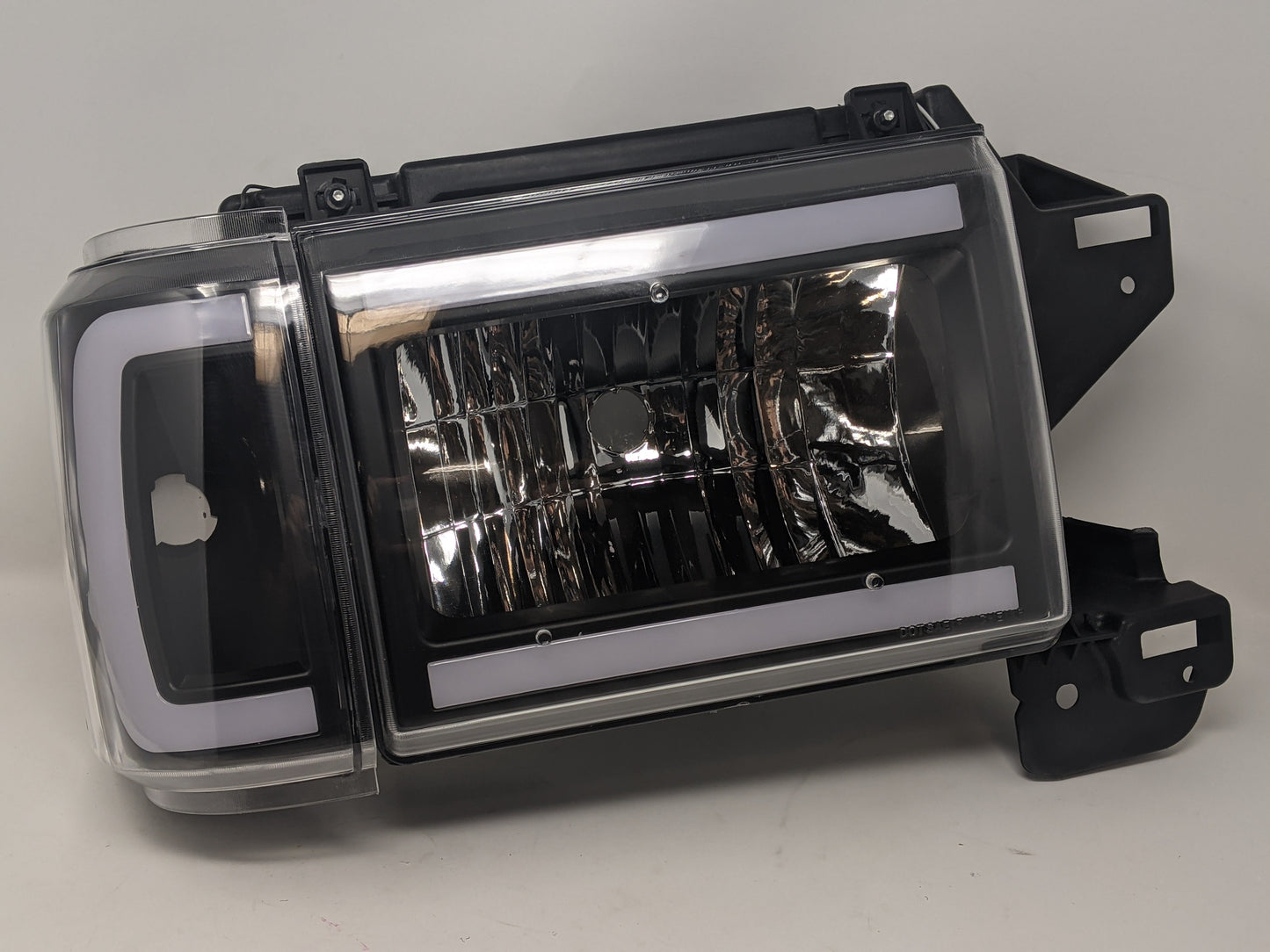 Faros delanteros LED DRL negros para Ford F150 1987-1991 