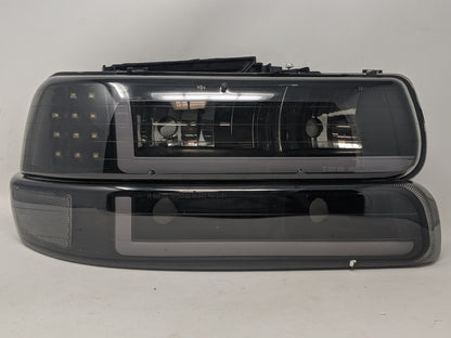 Faros delanteros ahumados LED para Chevy Silverado 1999-2002 